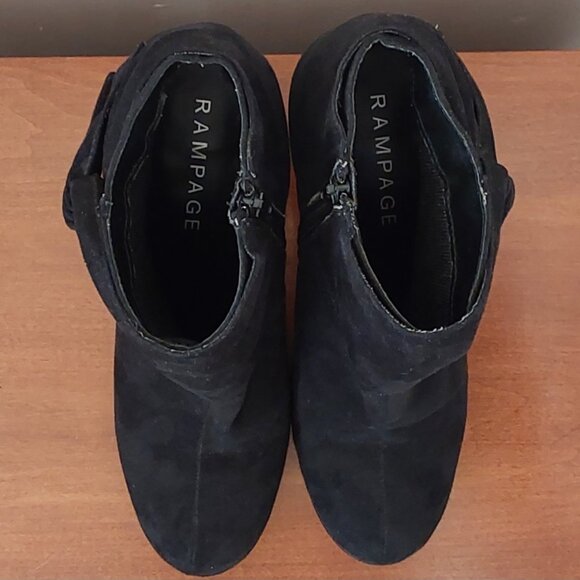 Y2K Rampage Black Ankle Boots with Knot Detail - Picture 3 of 16